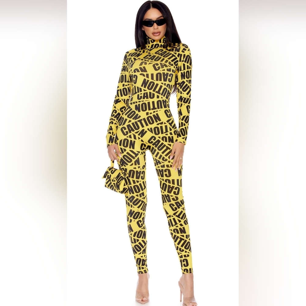 Sexy Caution Tape Costume for Women size medium
